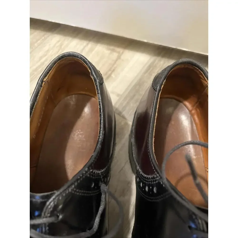 ALLEN EDMONDS SHELTON BURGUNDY BROGUE OXFORD DRESS SHOES SIZE 9D VGC!